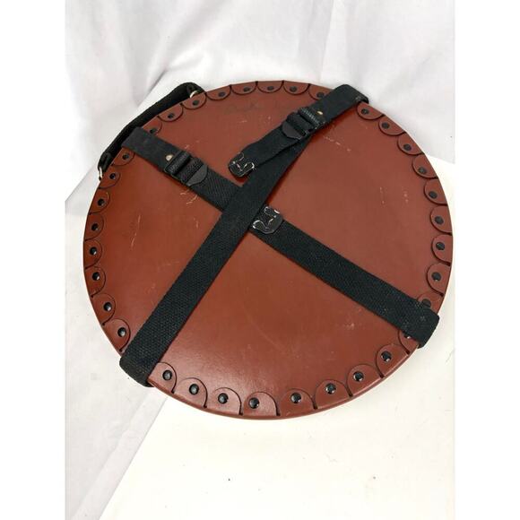 VTG Lot of 4 Round Film Reel Shipping Box with Canvas Straps USA Empty - Picture 4 of 16